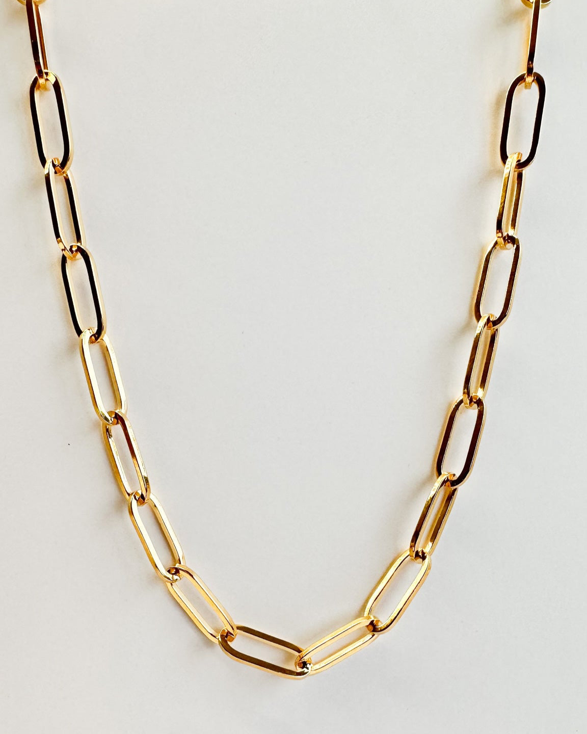 9ct real gold solid gold Paperclip Chain