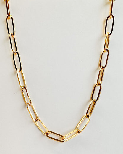 9ct real gold solid gold Paperclip Chain