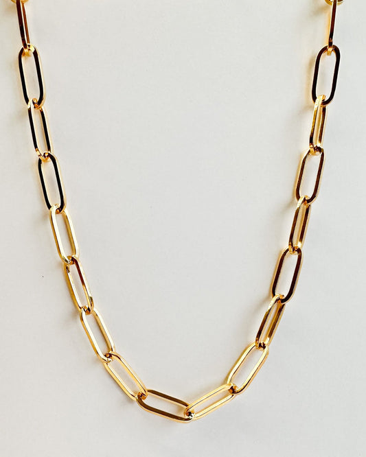 9ct real gold solid gold Paperclip Chain