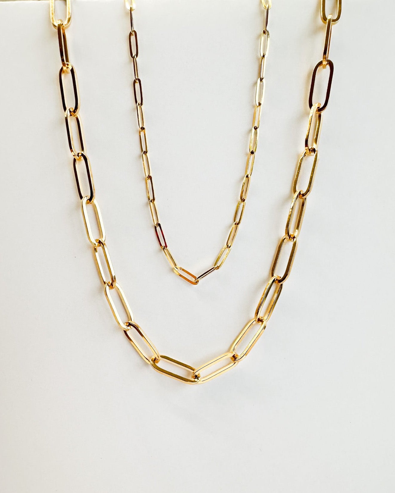 9ct real gold solid gold Paperclip Chain