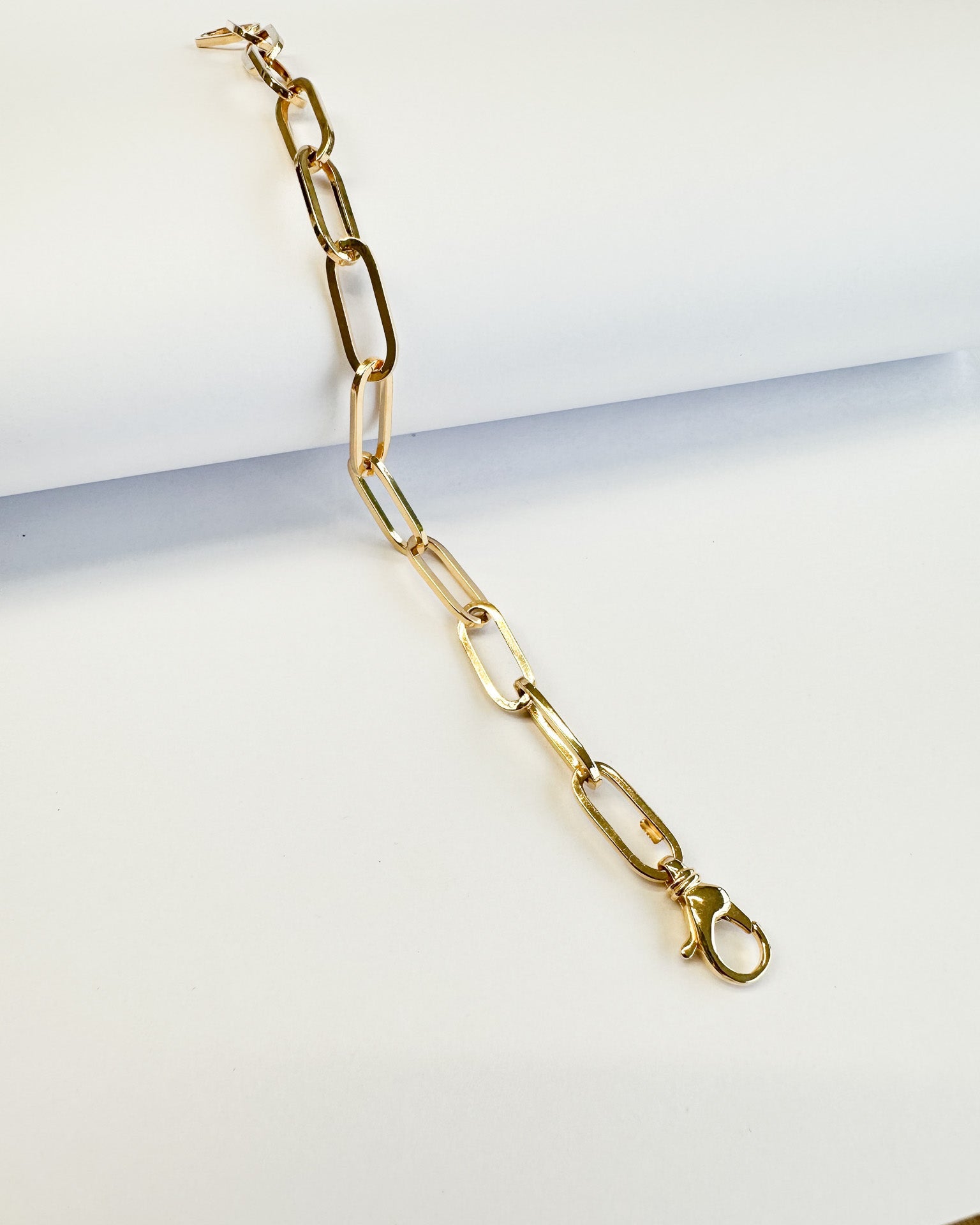 9ct real gold solid gold Paperclip Chain