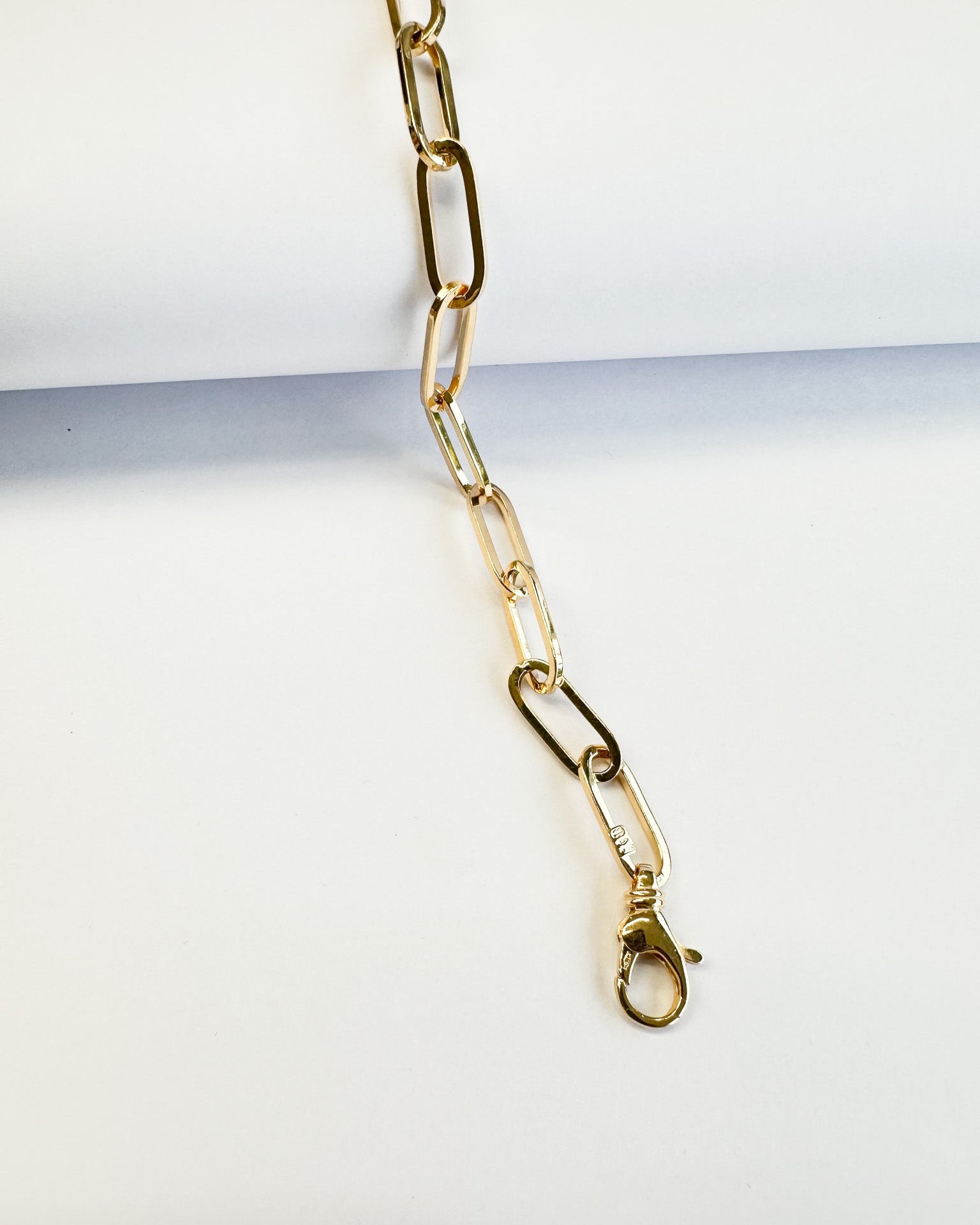 9ct real gold solid gold Paperclip Chain