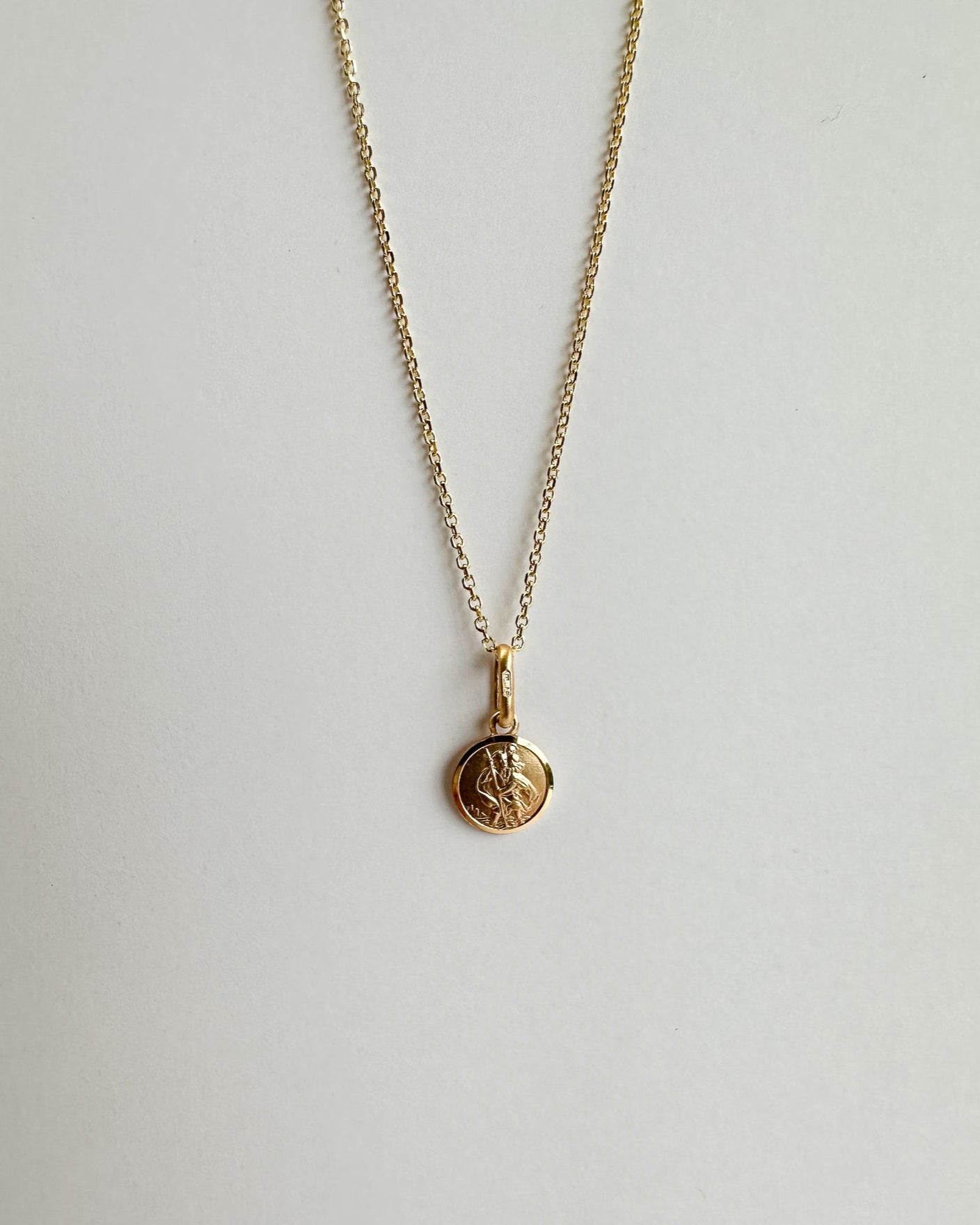 9ct gold St Christopher Medallion Pendant