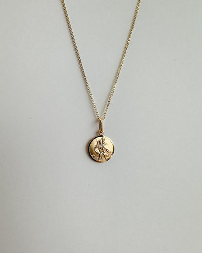 9ct gold St Christopher Medallion Pendant