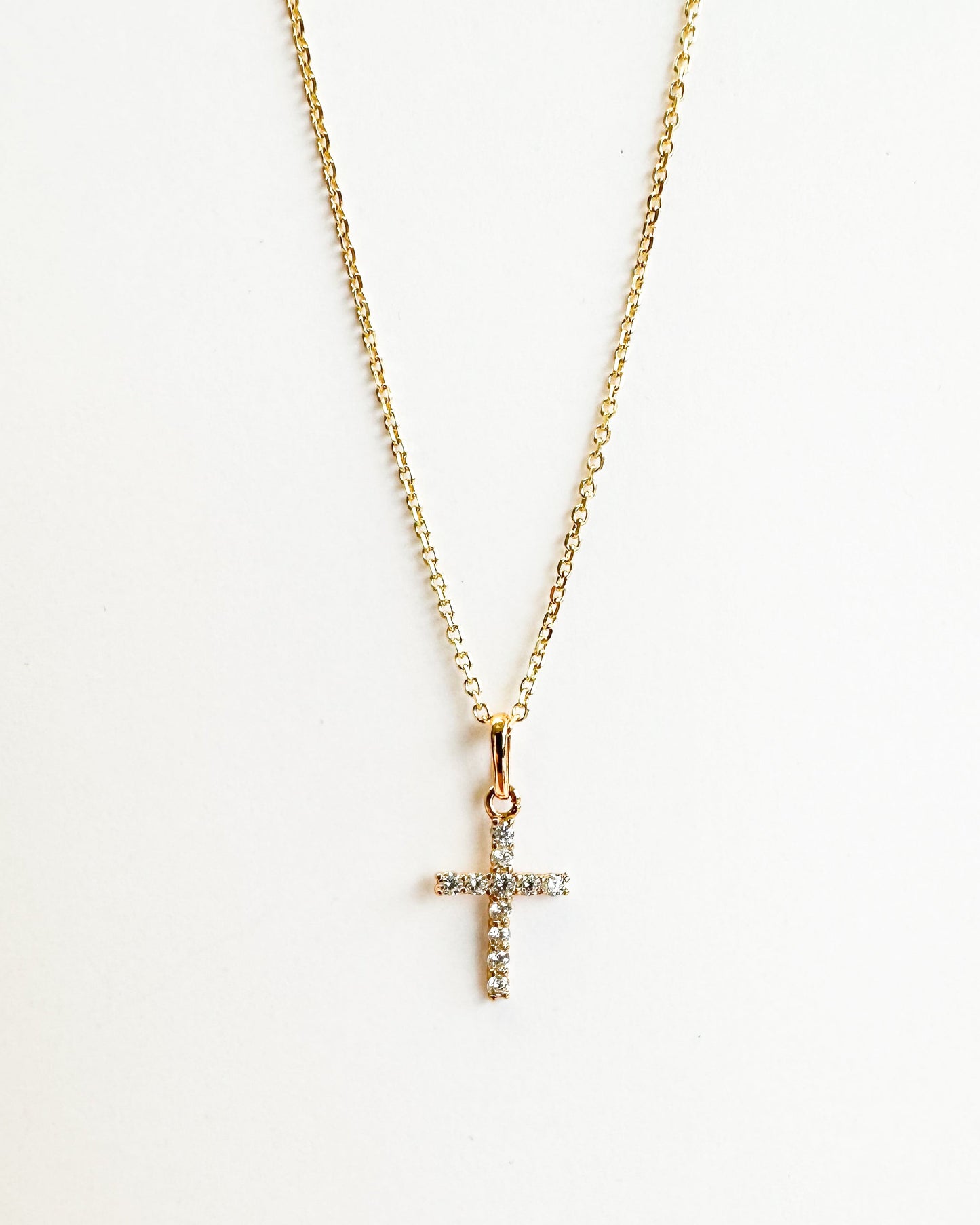 9ct gold diamond crucifix cross pendant real gold