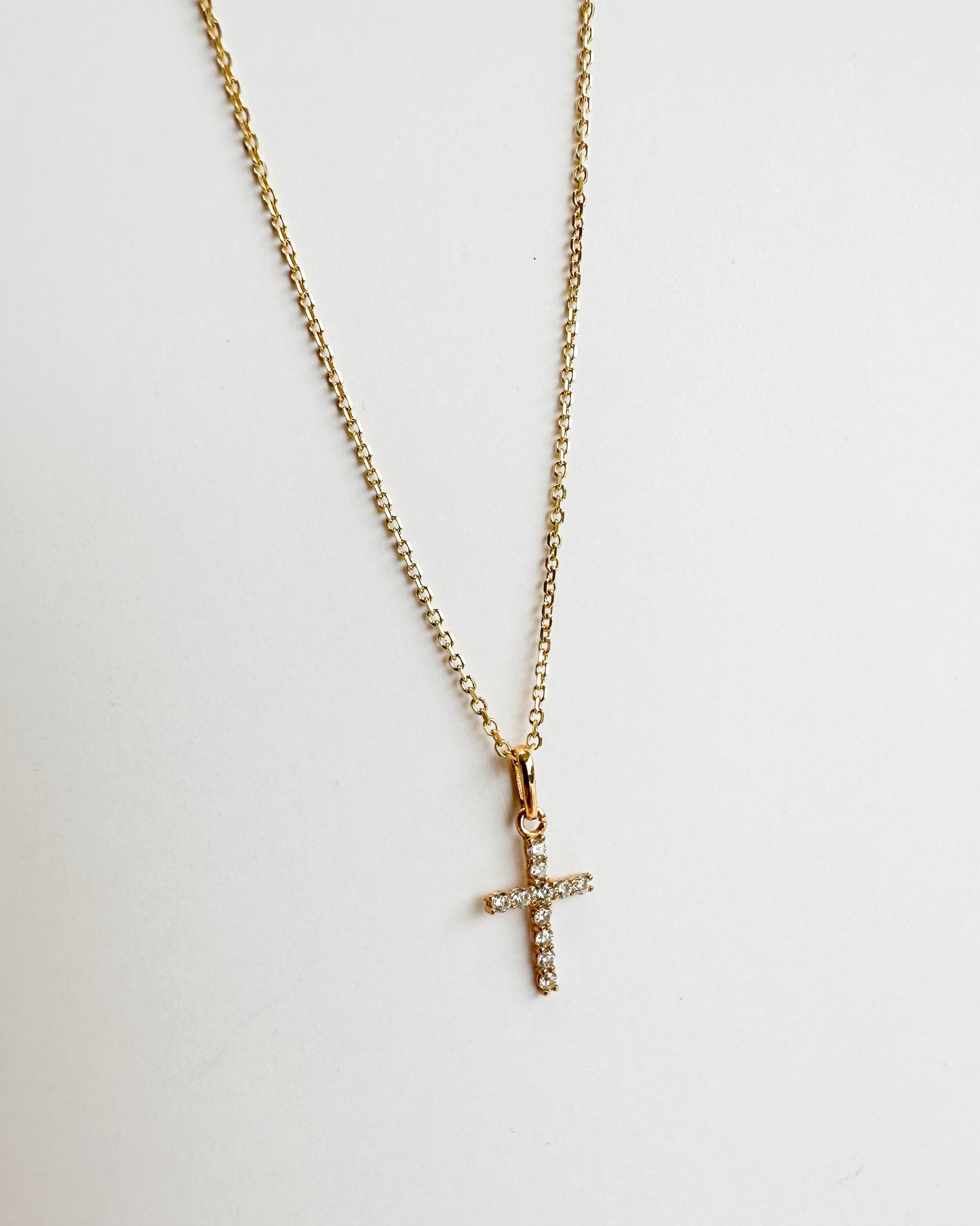 9ct gold diamond crucifix cross pendant real gold