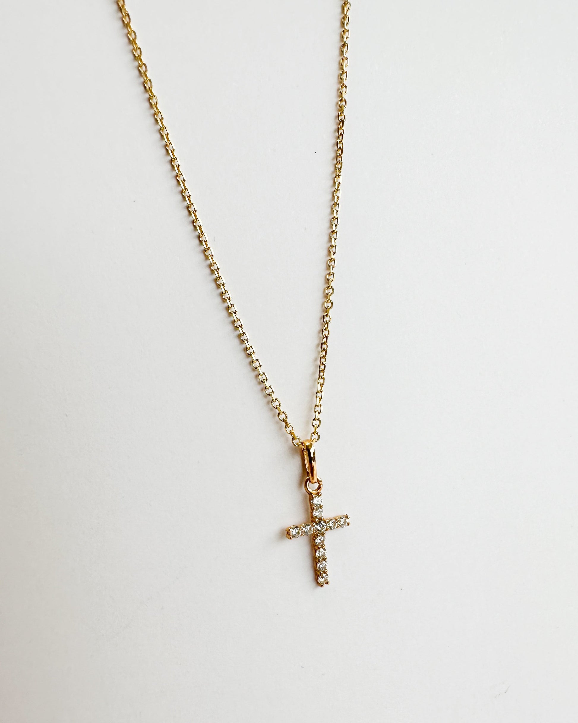 9ct gold diamond crucifix cross pendant real gold