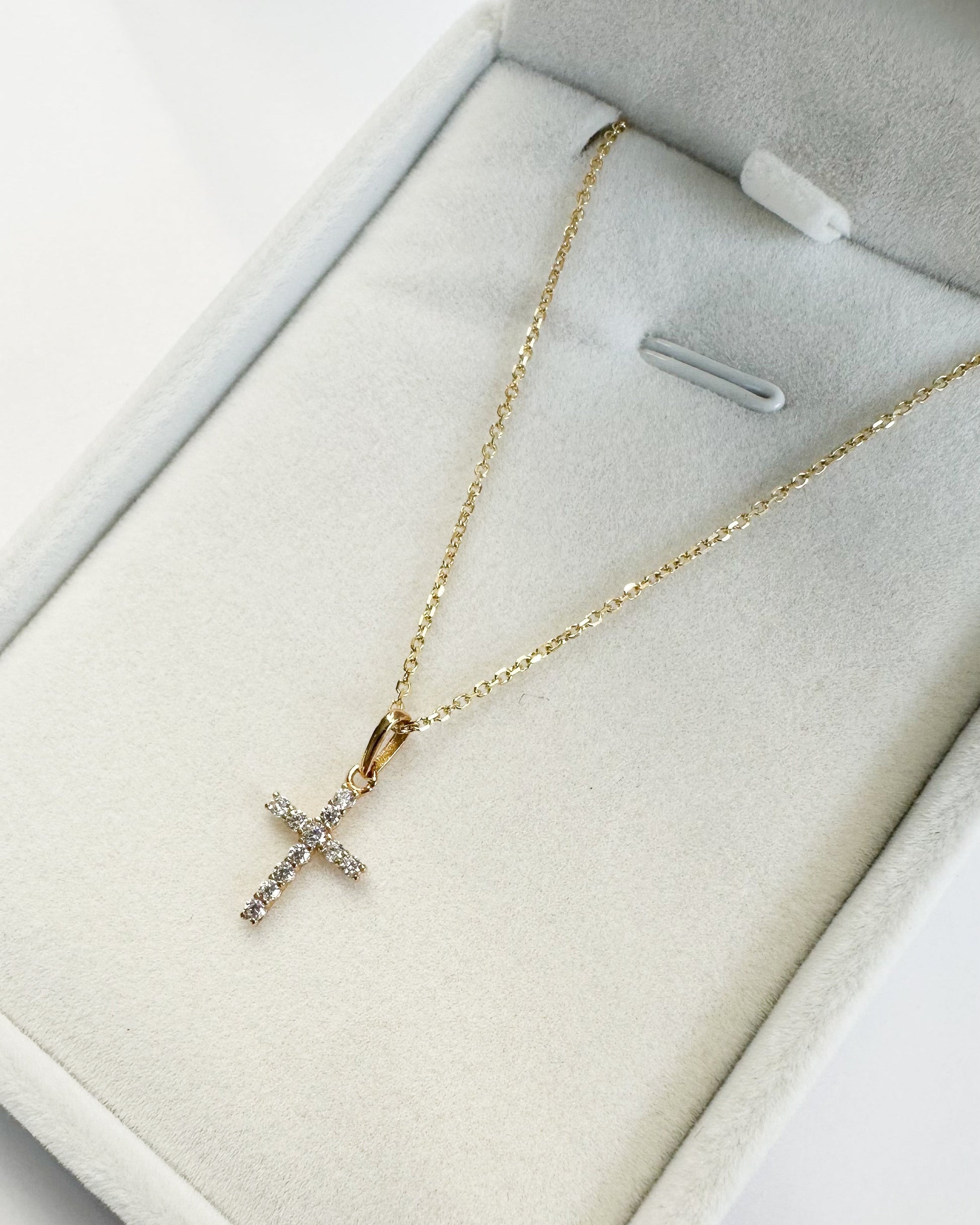 9ct gold diamond crucifix cross pendant real gold