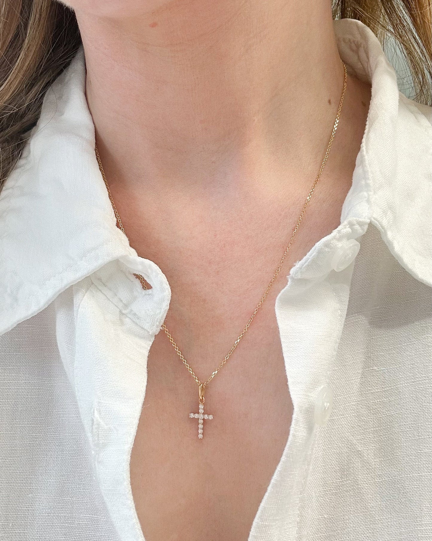 9ct gold diamond crucifix cross pendant real gold