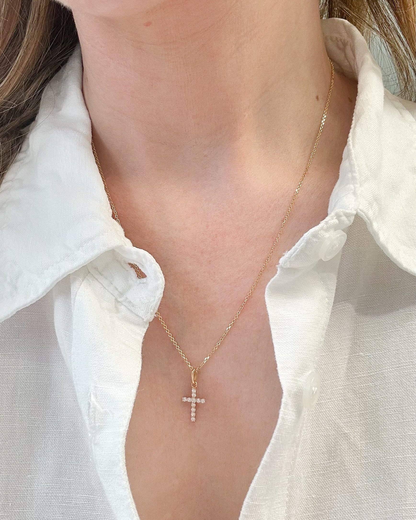 9ct gold diamond crucifix cross pendant real gold