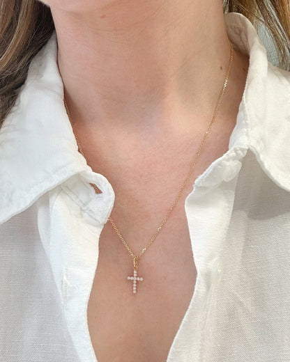 9ct gold diamond crucifix cross pendant real gold