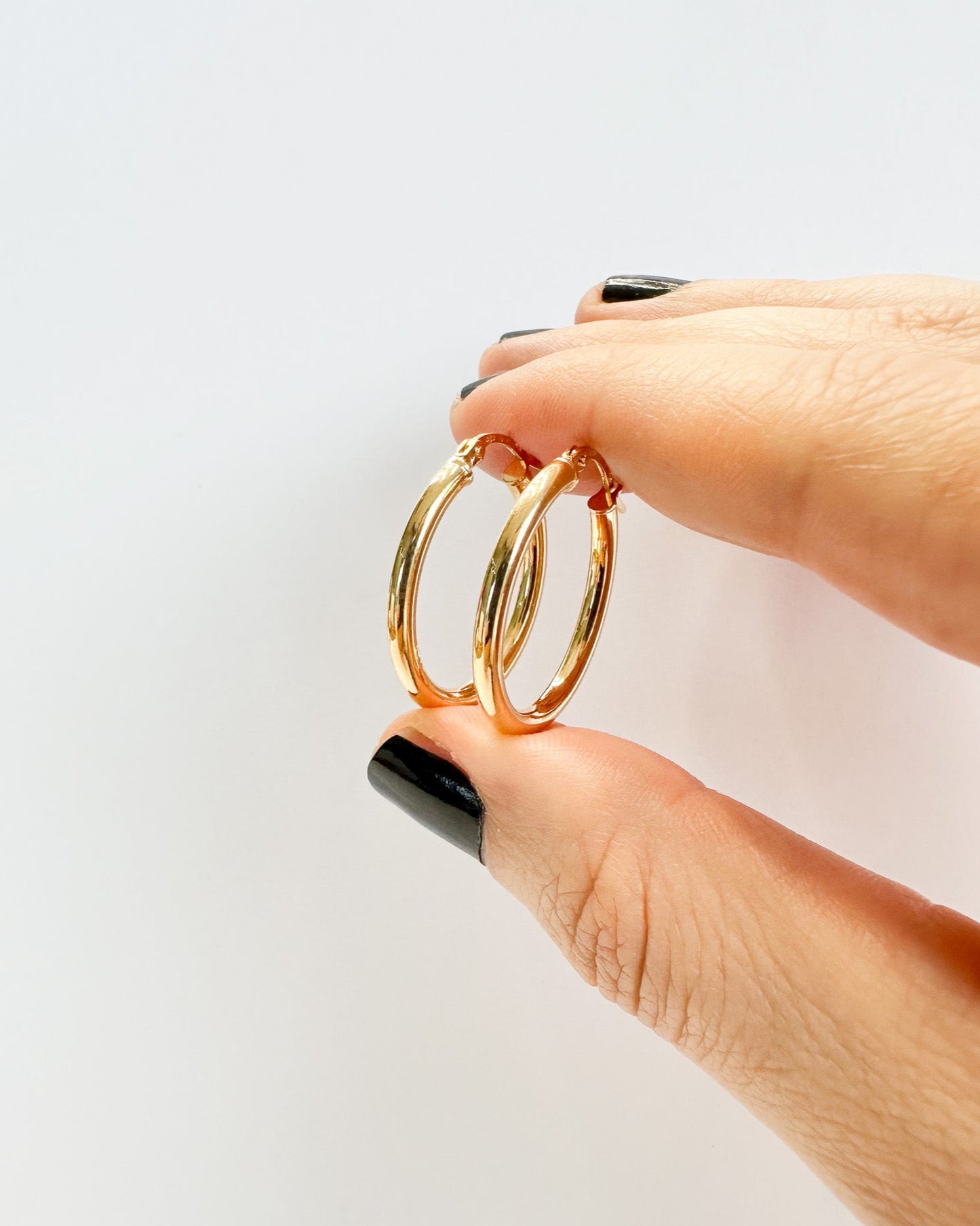 9ct gold oval hoop earrings real gold 