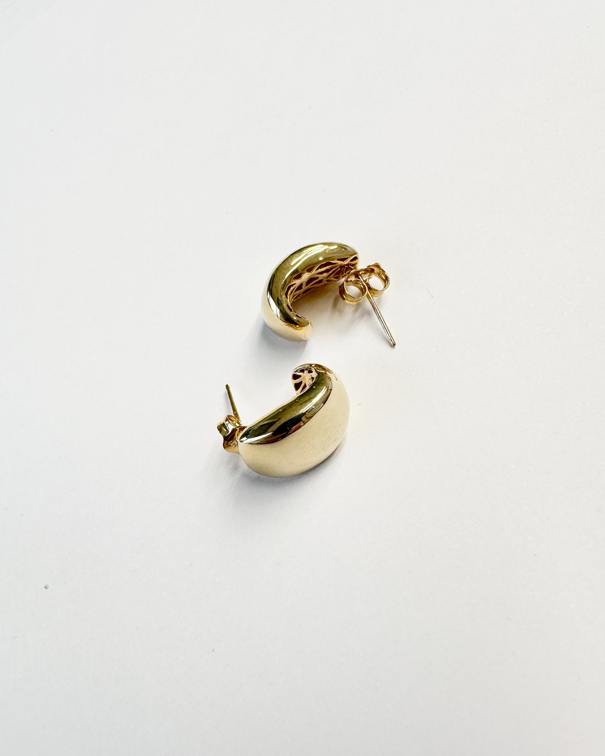 9ct gold Arched Studs real gold Collective & co jewellery