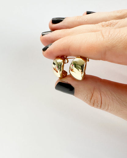 9ct gold Arched Studs real gold Collective & co jewellery