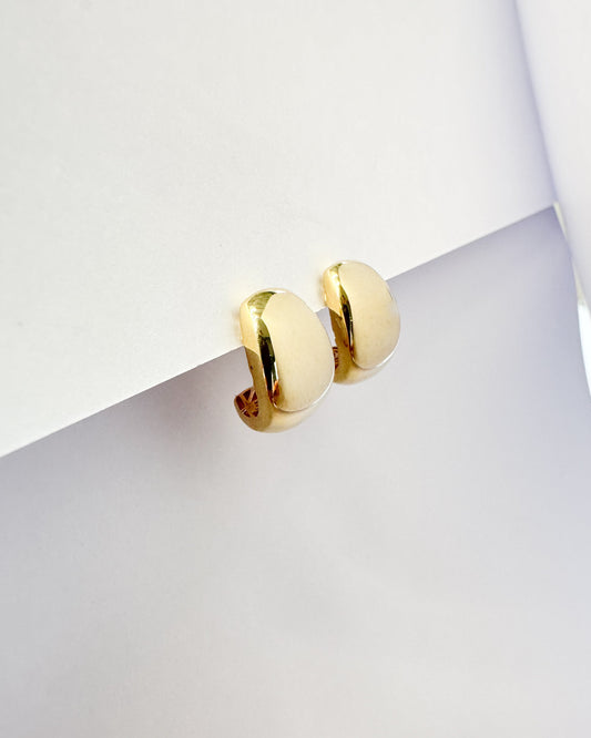 9ct gold Arched Studs real gold Collective & co jewellery
