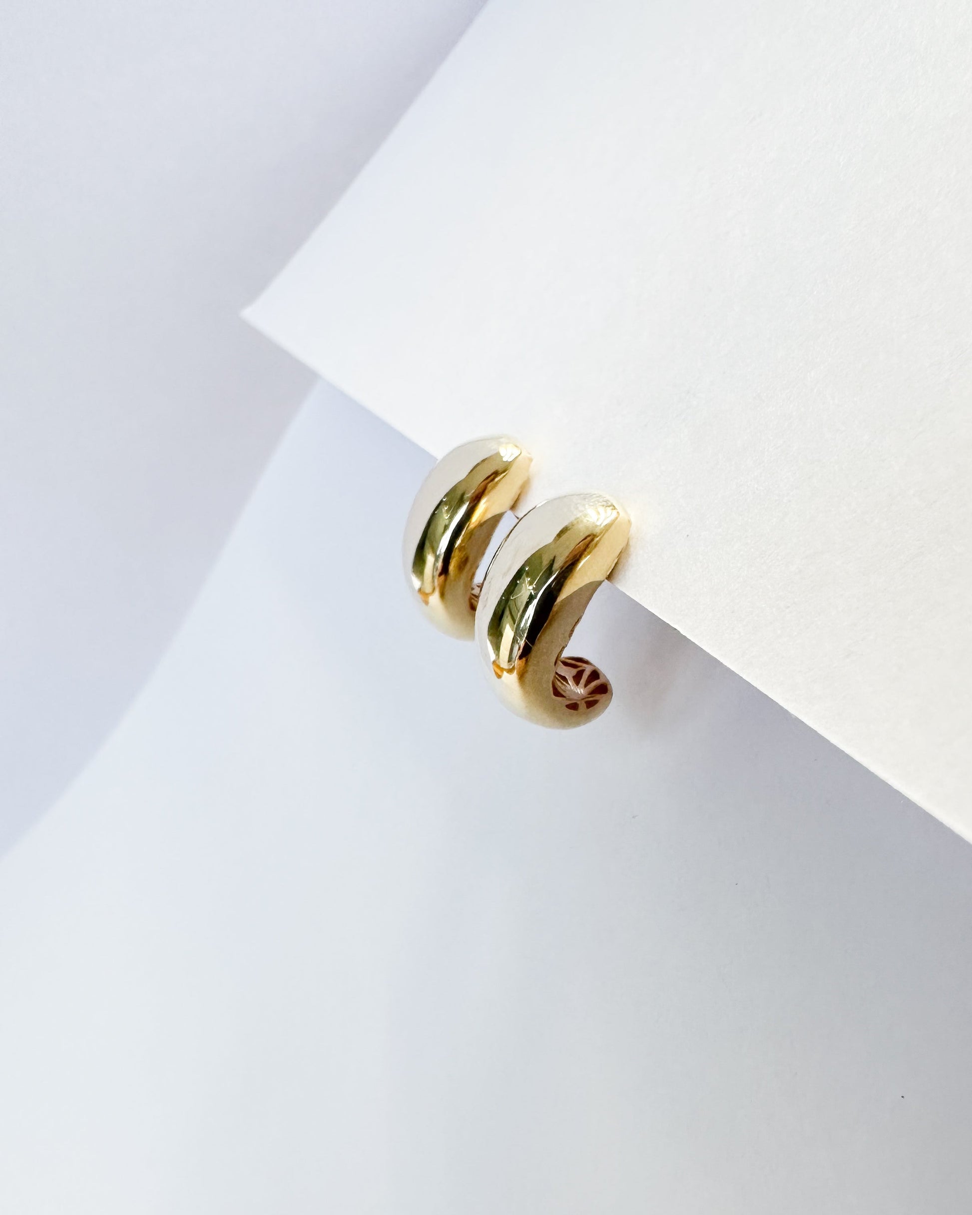 9ct gold Arched Studs real gold Collective & co jewellery