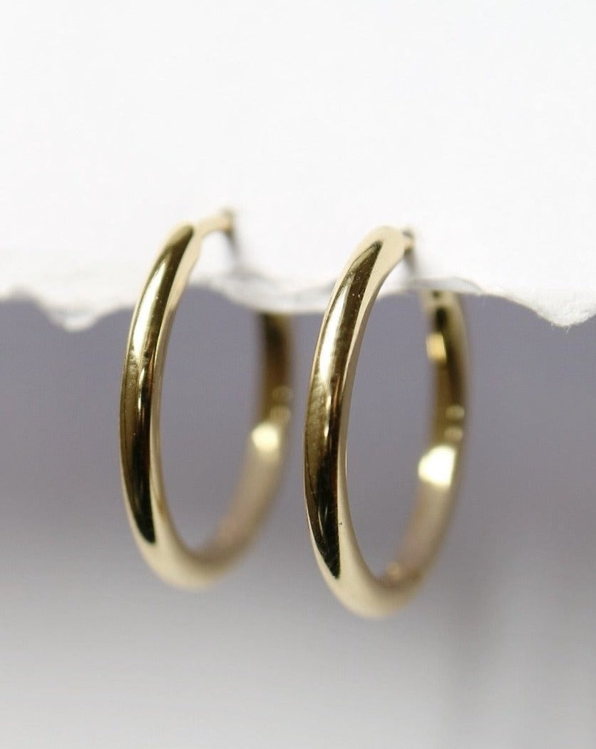 Classic gold hoop earrings