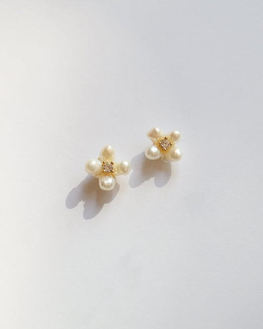 Pearl Flower Earrings