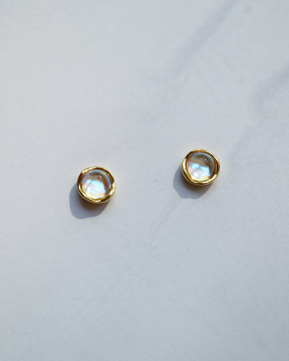 Moonstone Stud Earrings