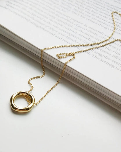 Gold Circle of Life Pendant Necklace