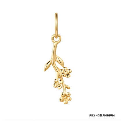 9kt Gold Birth Flower Charm