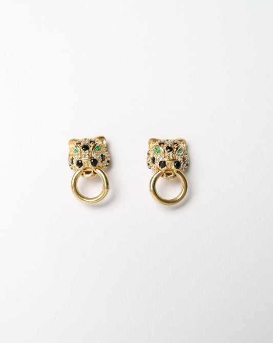 Jaguar Earrings gold Cartier