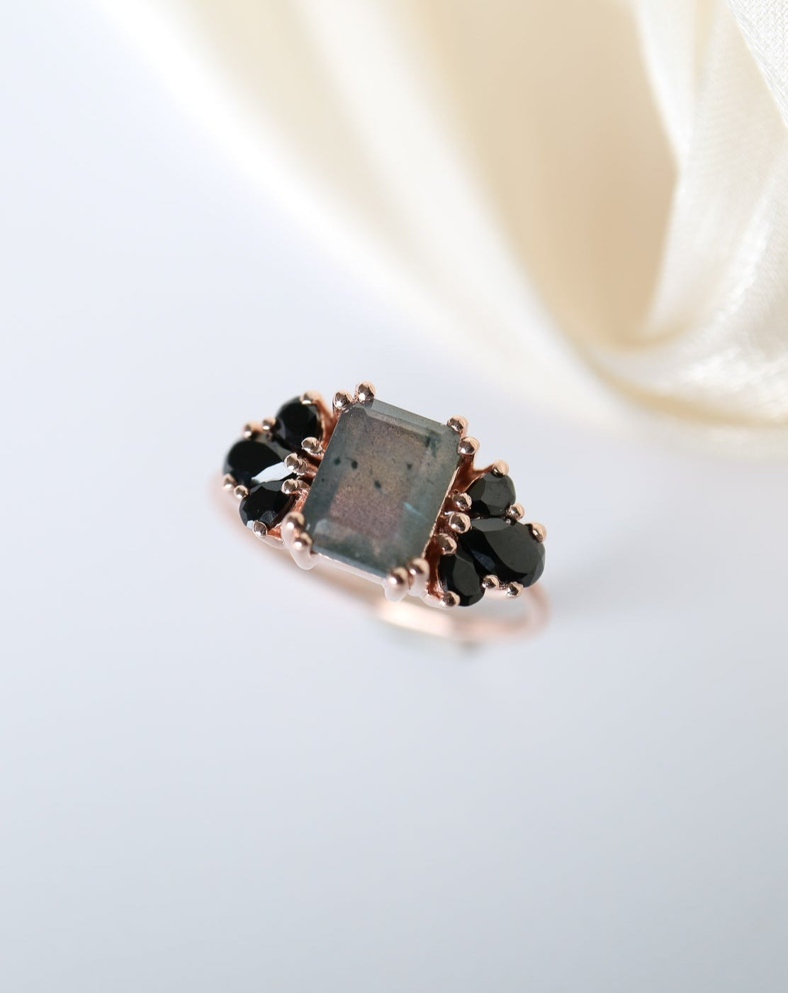 La Kaiser Empress Ring with Labradorite and Spinel