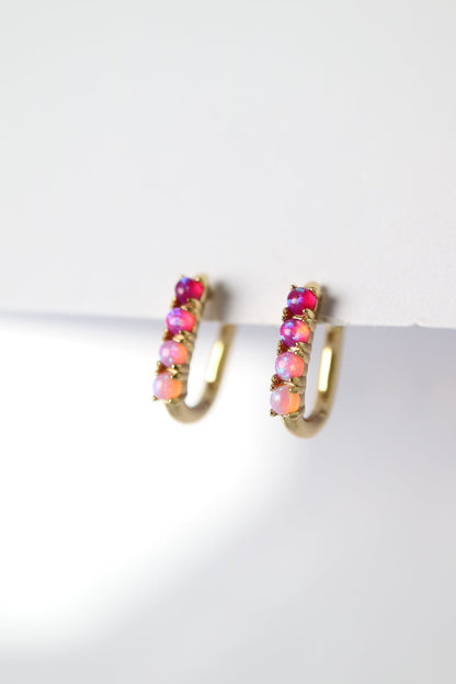 Pink opal ombre hoops La Kaiser