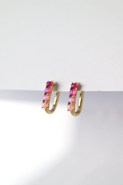 Pink opal ombre hoops La Kaiser