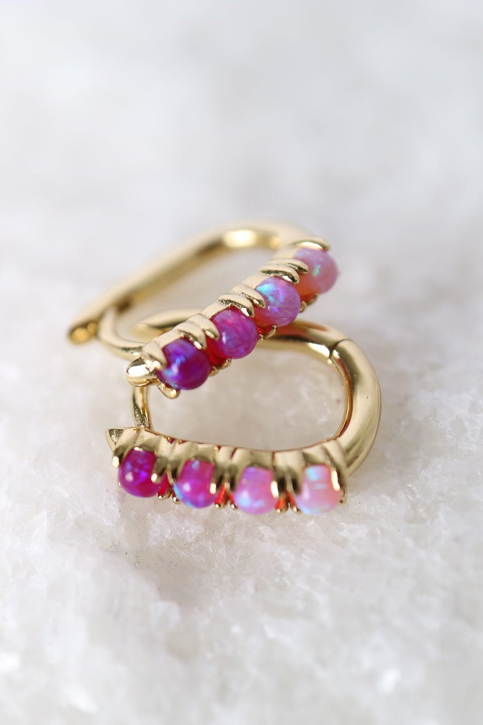 Pink opal ombre hoops La Kaiser