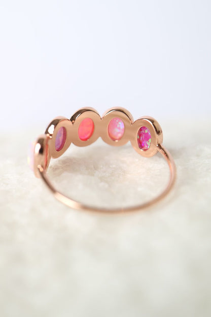 La Kaiser rose gold opal ombre candy band