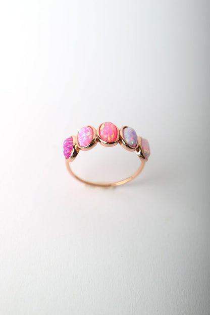 La Kaiser rose gold opal ombre candy band