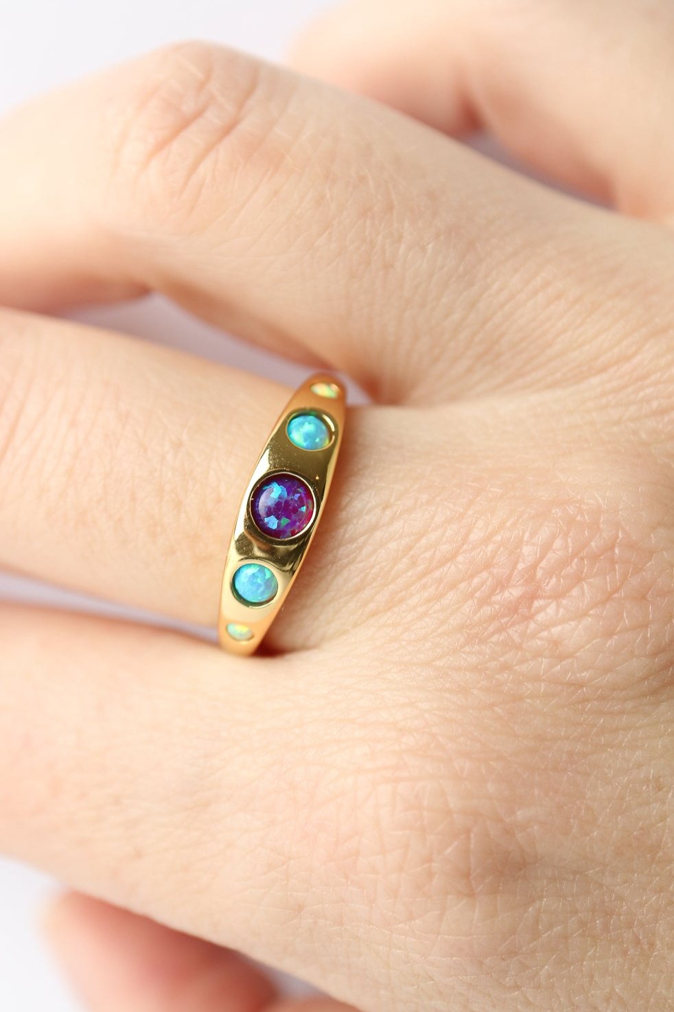 Blue opal ring from La Kaiser