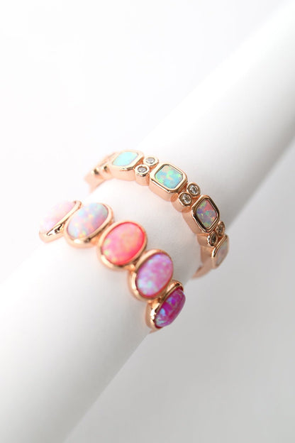 La Kaiser rose gold opal ombre ring