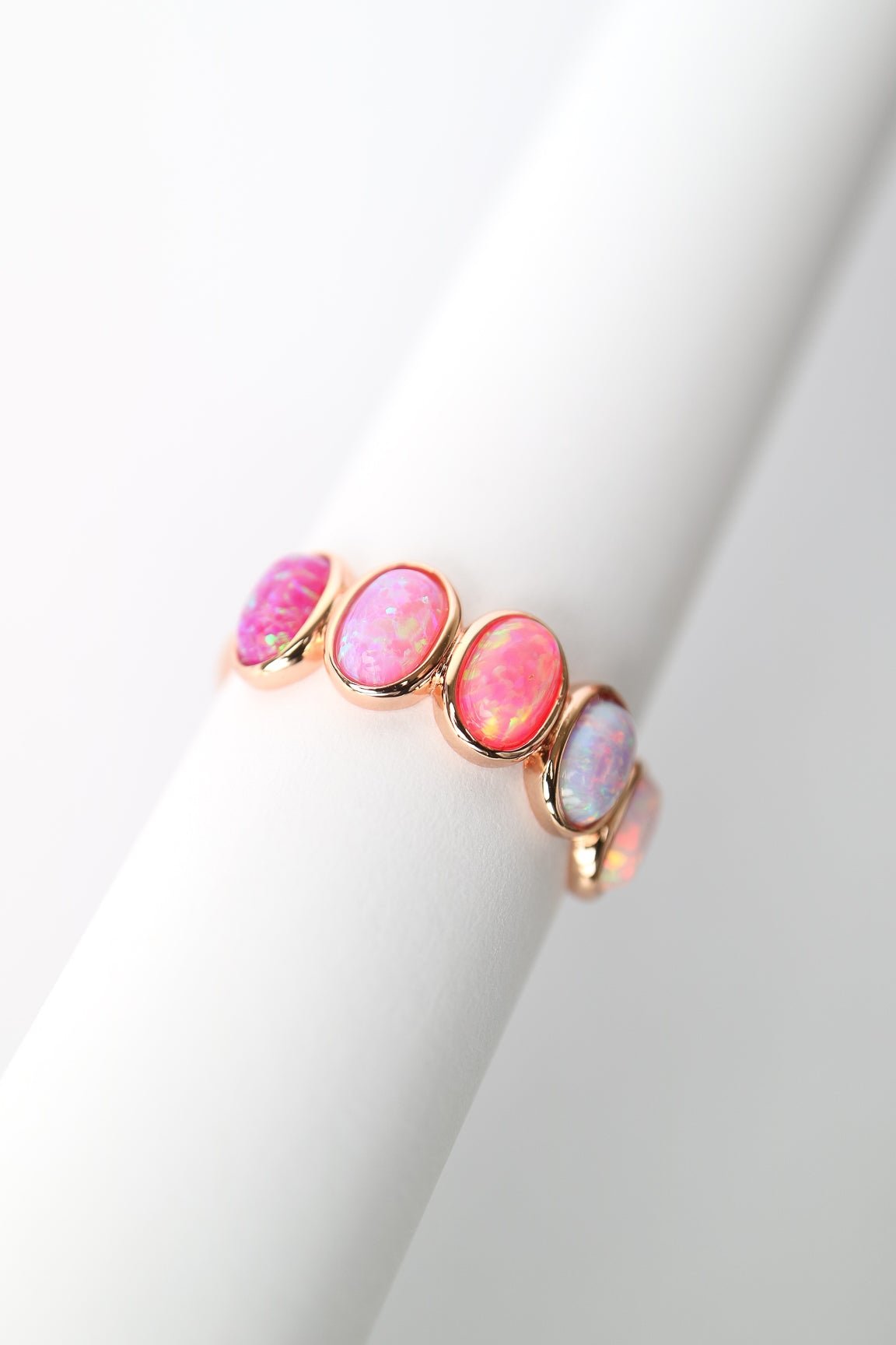 La Kaiser rose gold opal ombre candy band