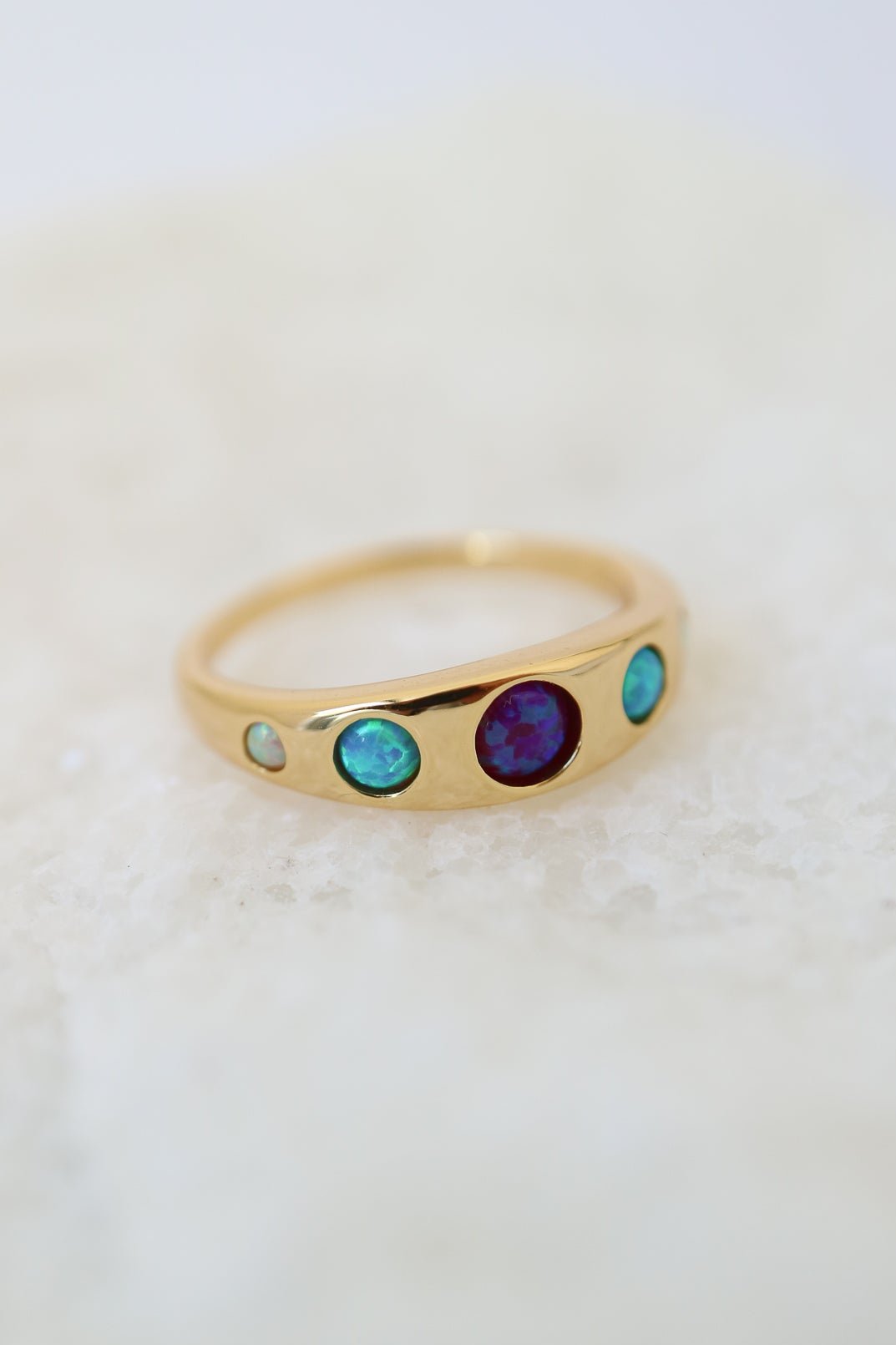 Blue opal ring from La Kaiser