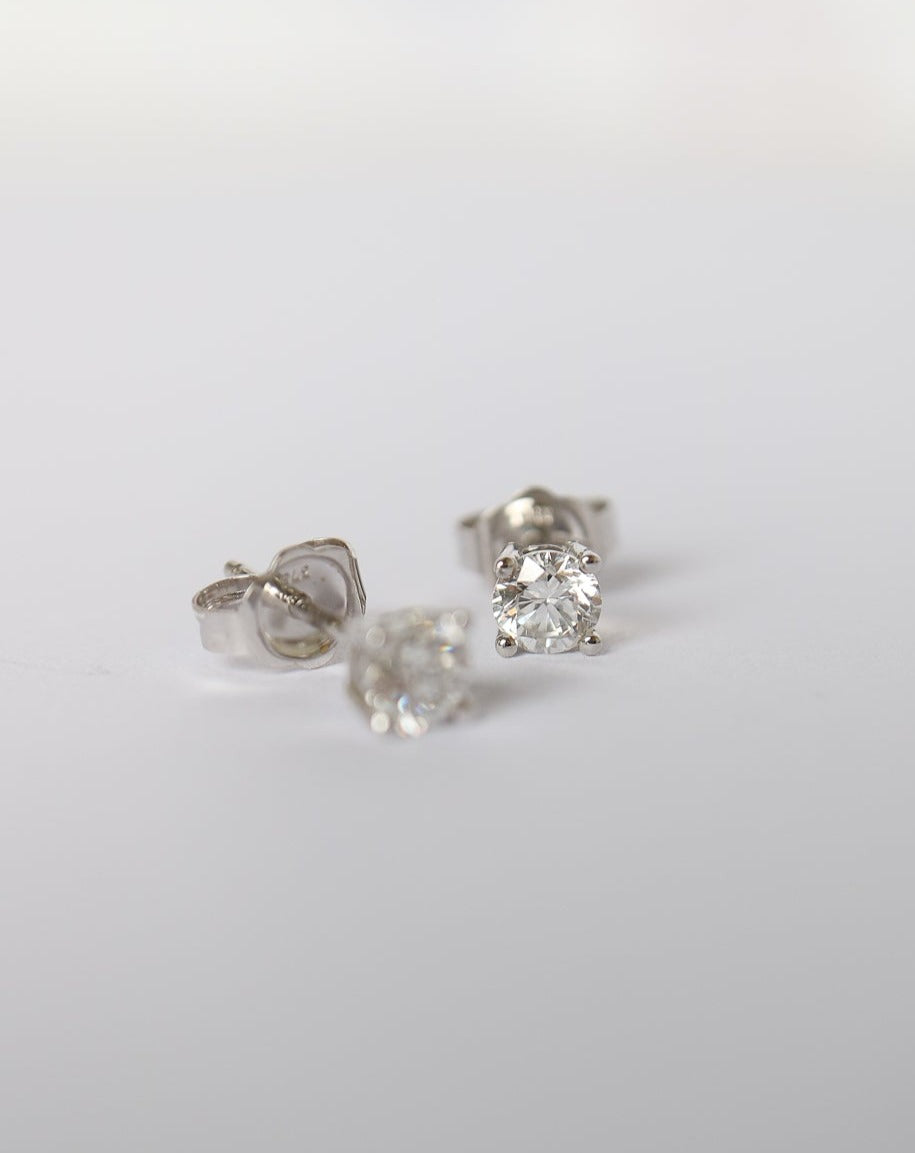 Lab diamond stud earrings