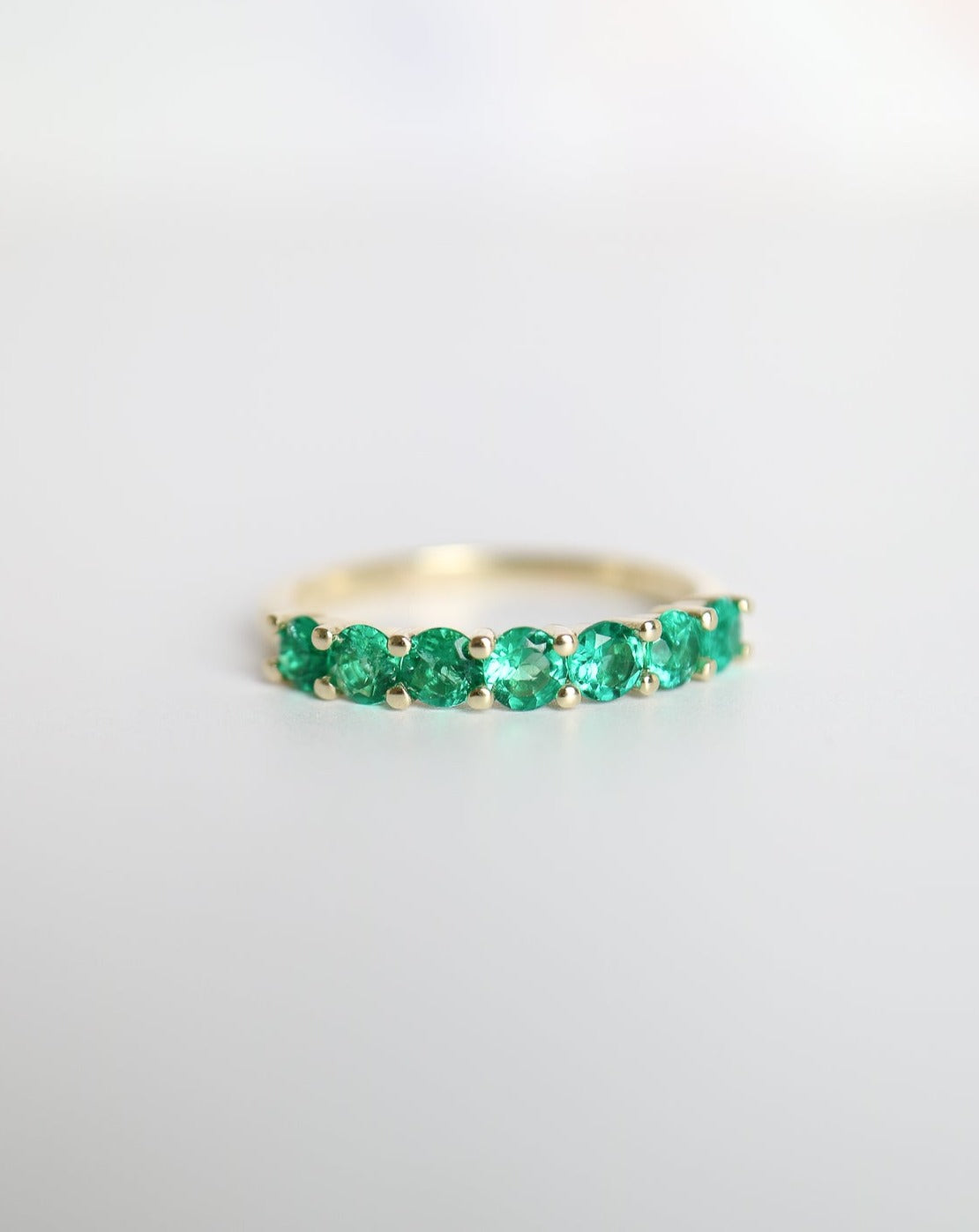 9ct gold Eternity Ring with Emeralds