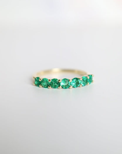 9ct gold Eternity Ring with Emeralds