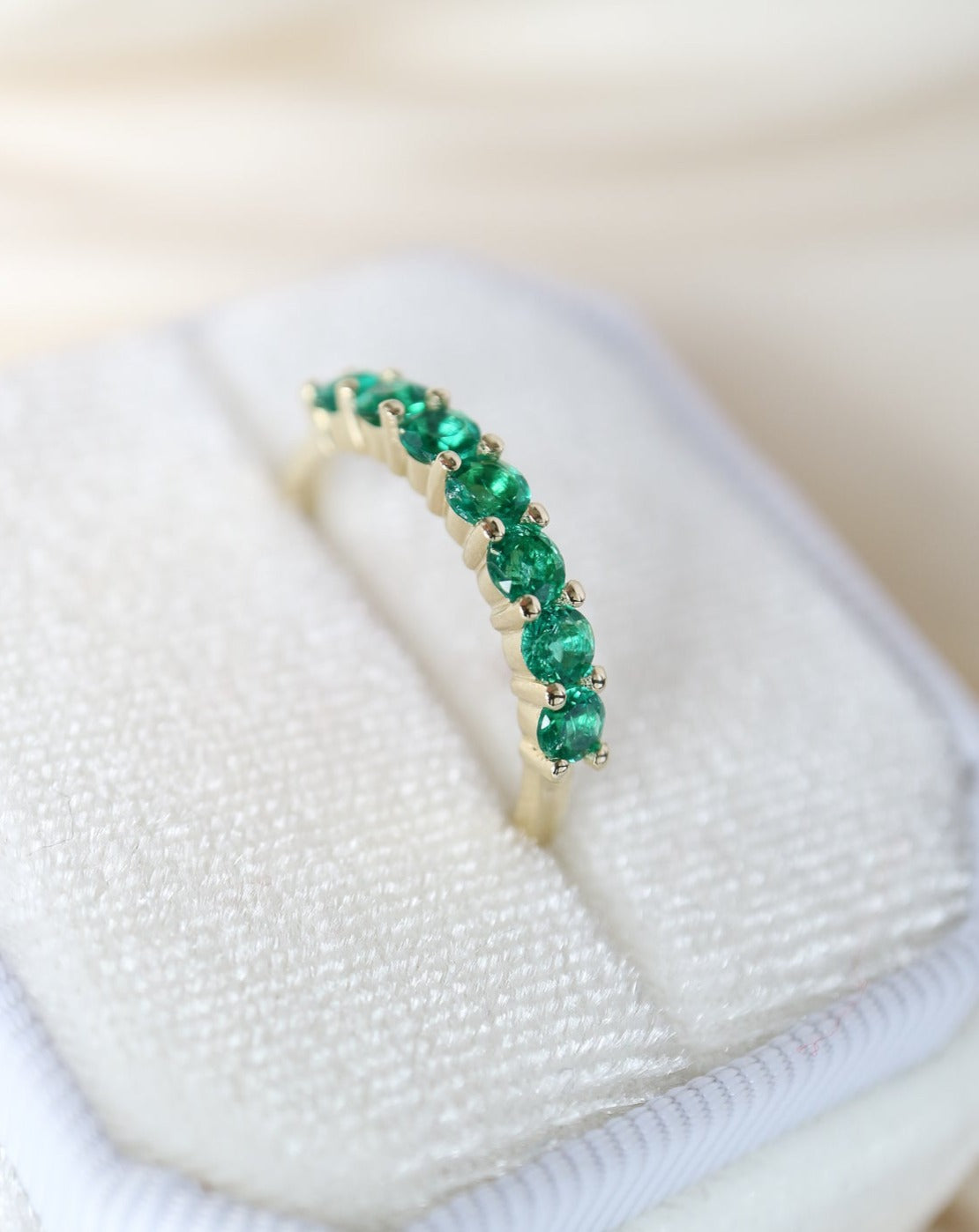 9ct gold Eternity Ring with Emeralds