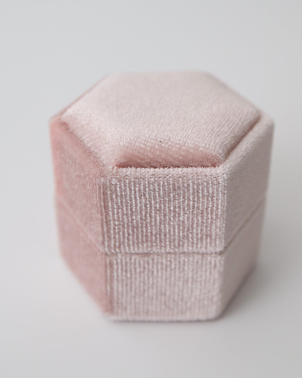 Pink Hexagonal Velvet Ring Box
