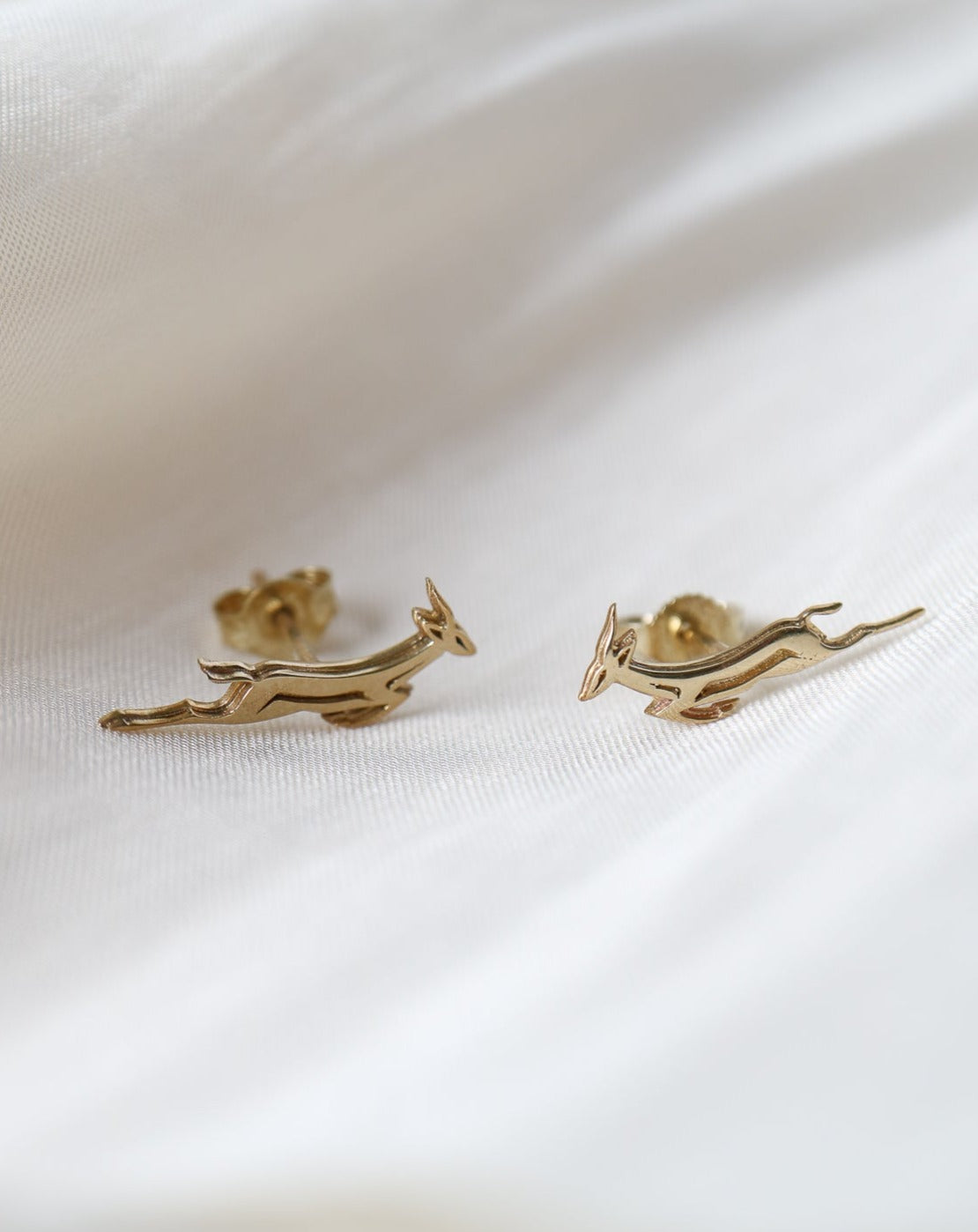 9ct gold Springbok Earrings