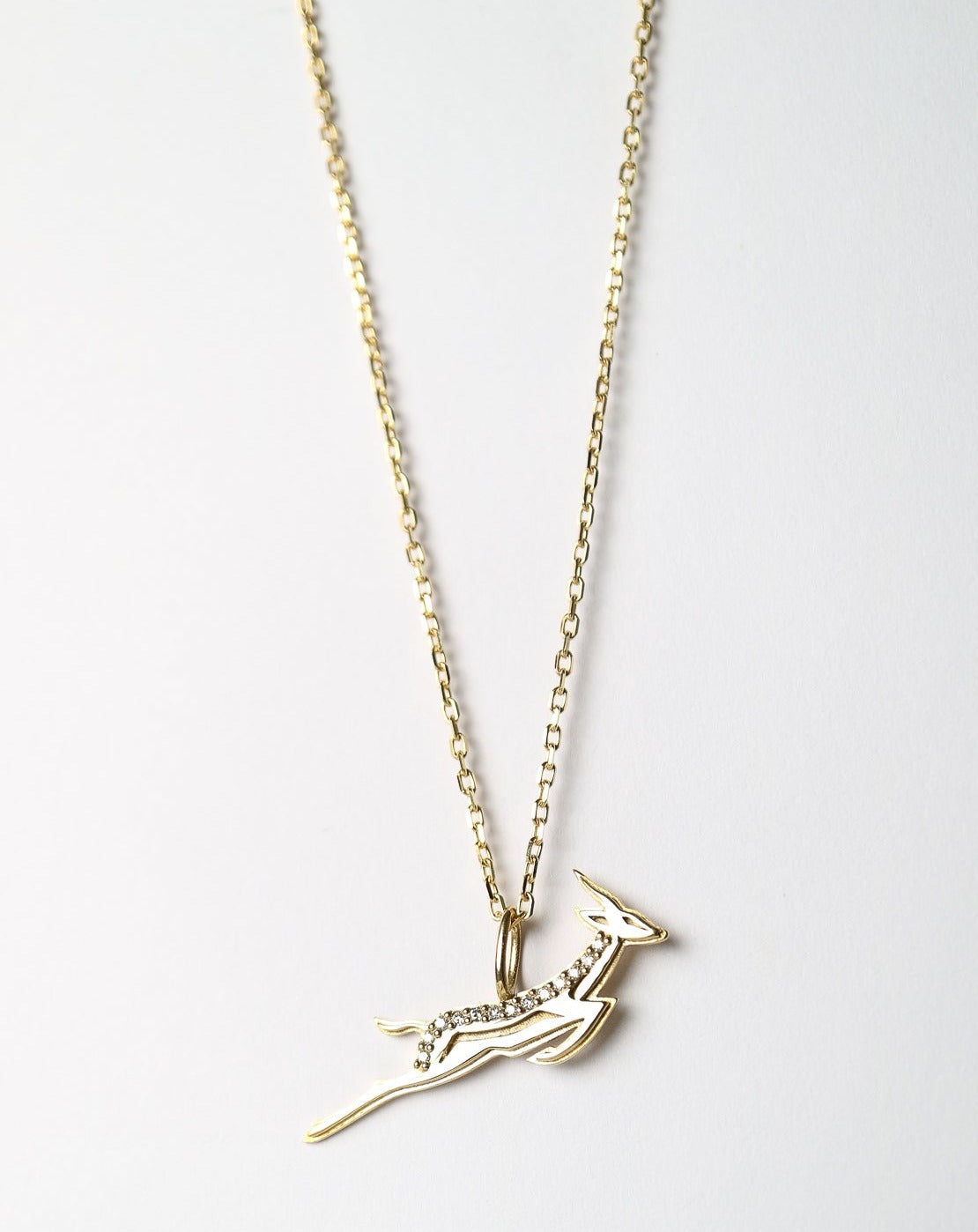 9ct gold Springbok Rugby Bokkie Necklace