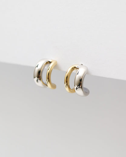 Mixed Metal Hoop Earrings Collective & Co.