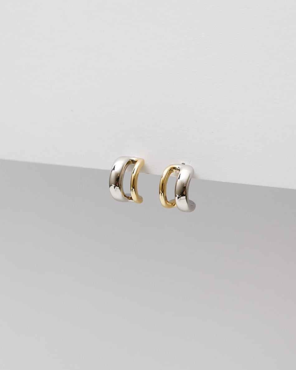 Mixed Metal Hoop Earrings Collective & Co.