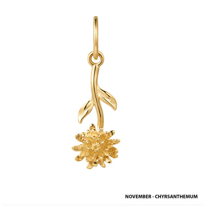 9kt Gold Birth Flower Charm