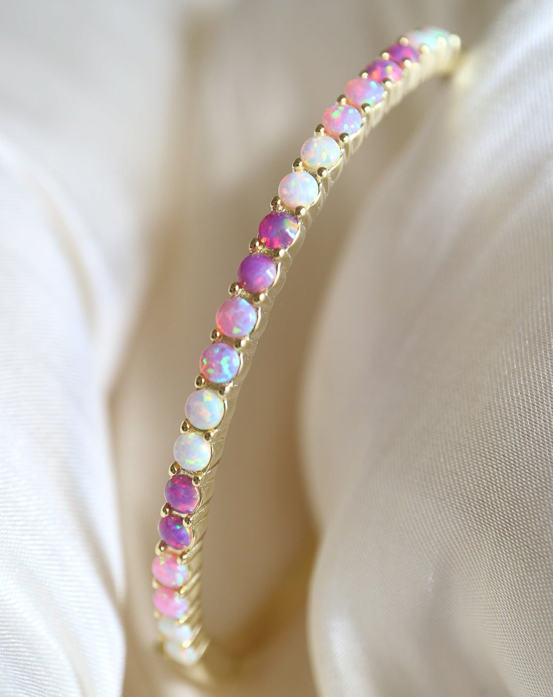 Opal Dreams Bangle with ombre opal shades in gold