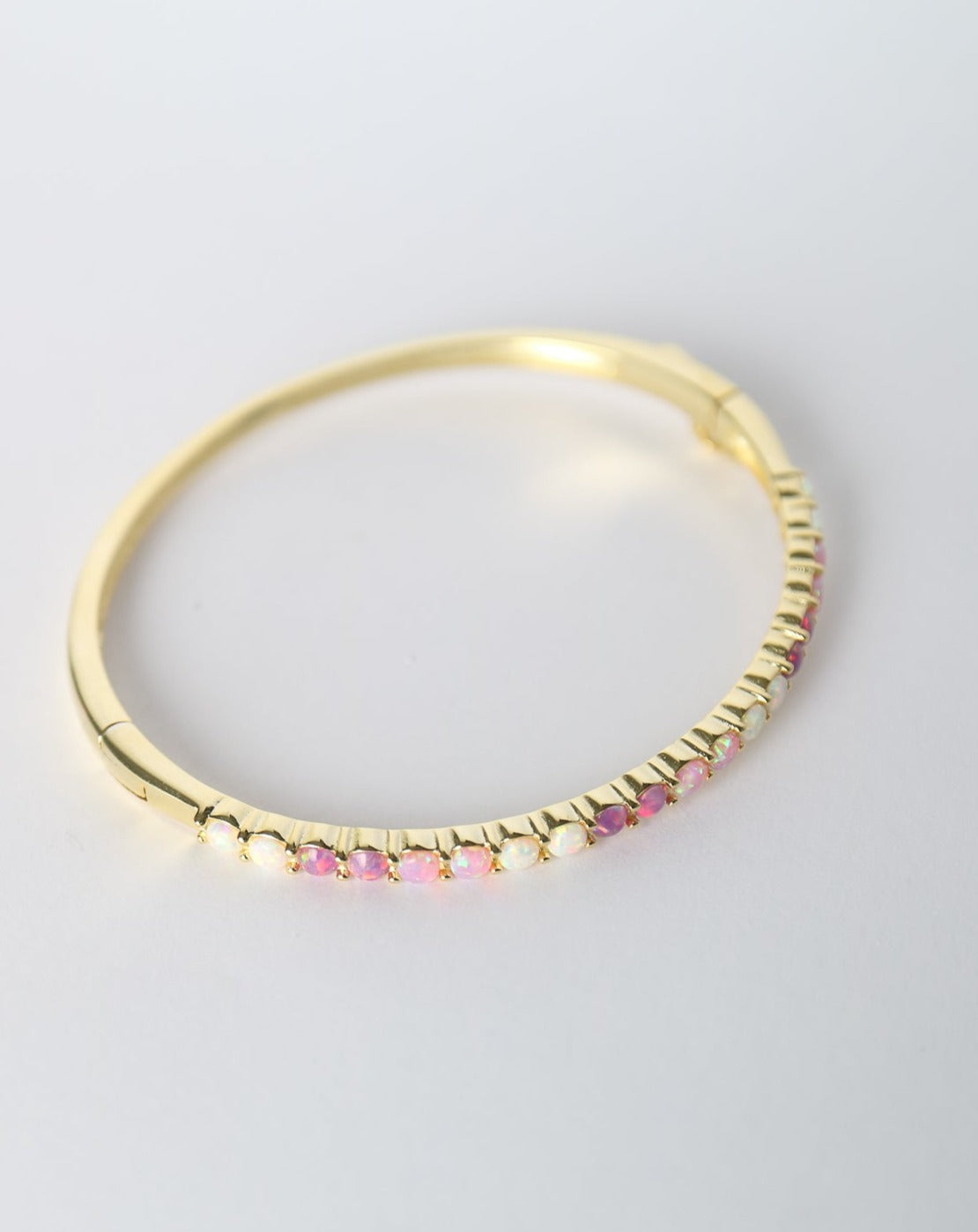 Pink opal gold cuff bangle from Collective & Co Jewellery Store South Africa