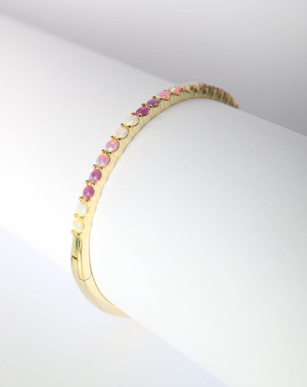 Pink opal gold cuff bangle from Collective & Co Jewellery Store South Africa