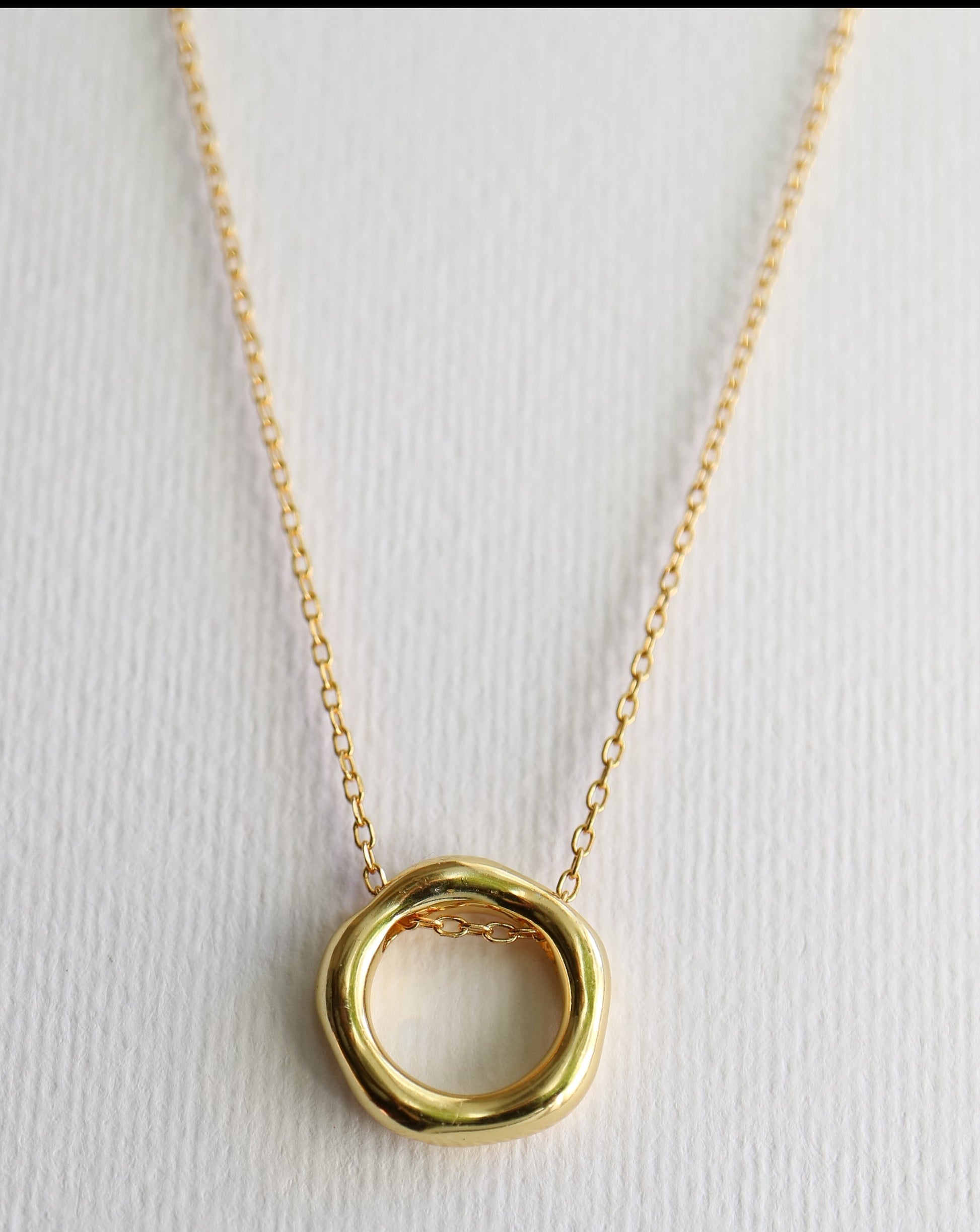 Gold Circle of Life Pendant Necklace